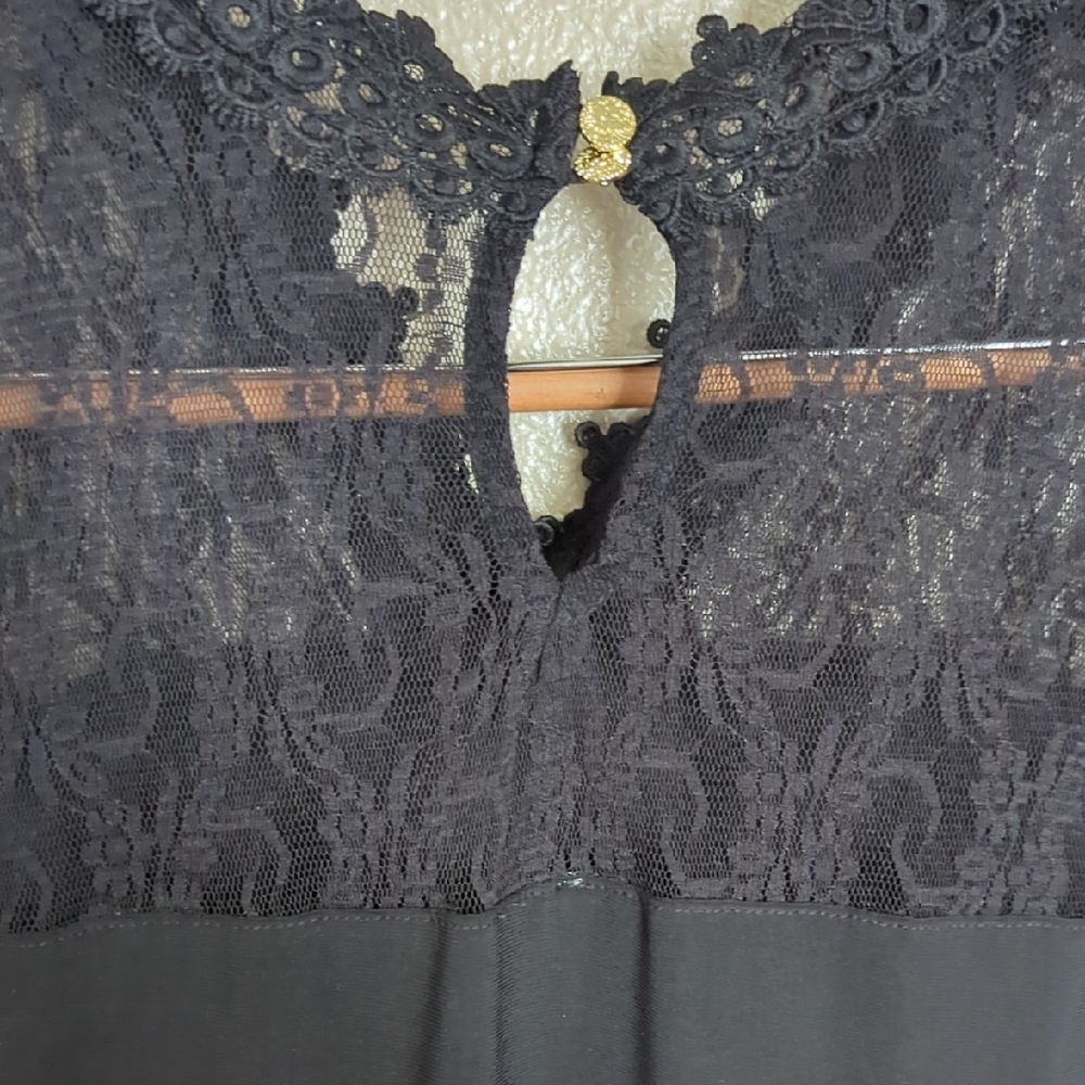 ⚡3x1 Bundle Lace Tops Anne Klein Black Lace Blouse, Red & Pink Mauve - Picture 6 of 16